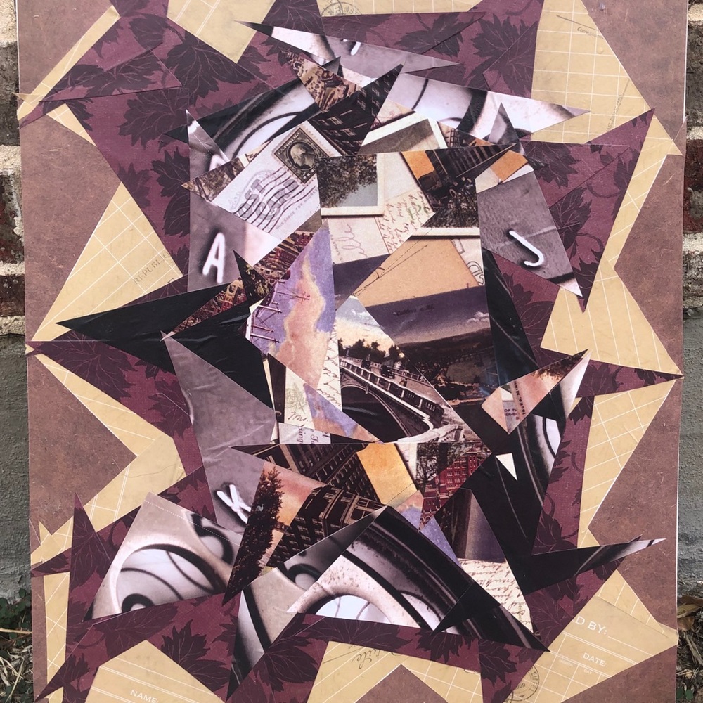 ✨Original Handmade Abstract Collage on Canvas✨